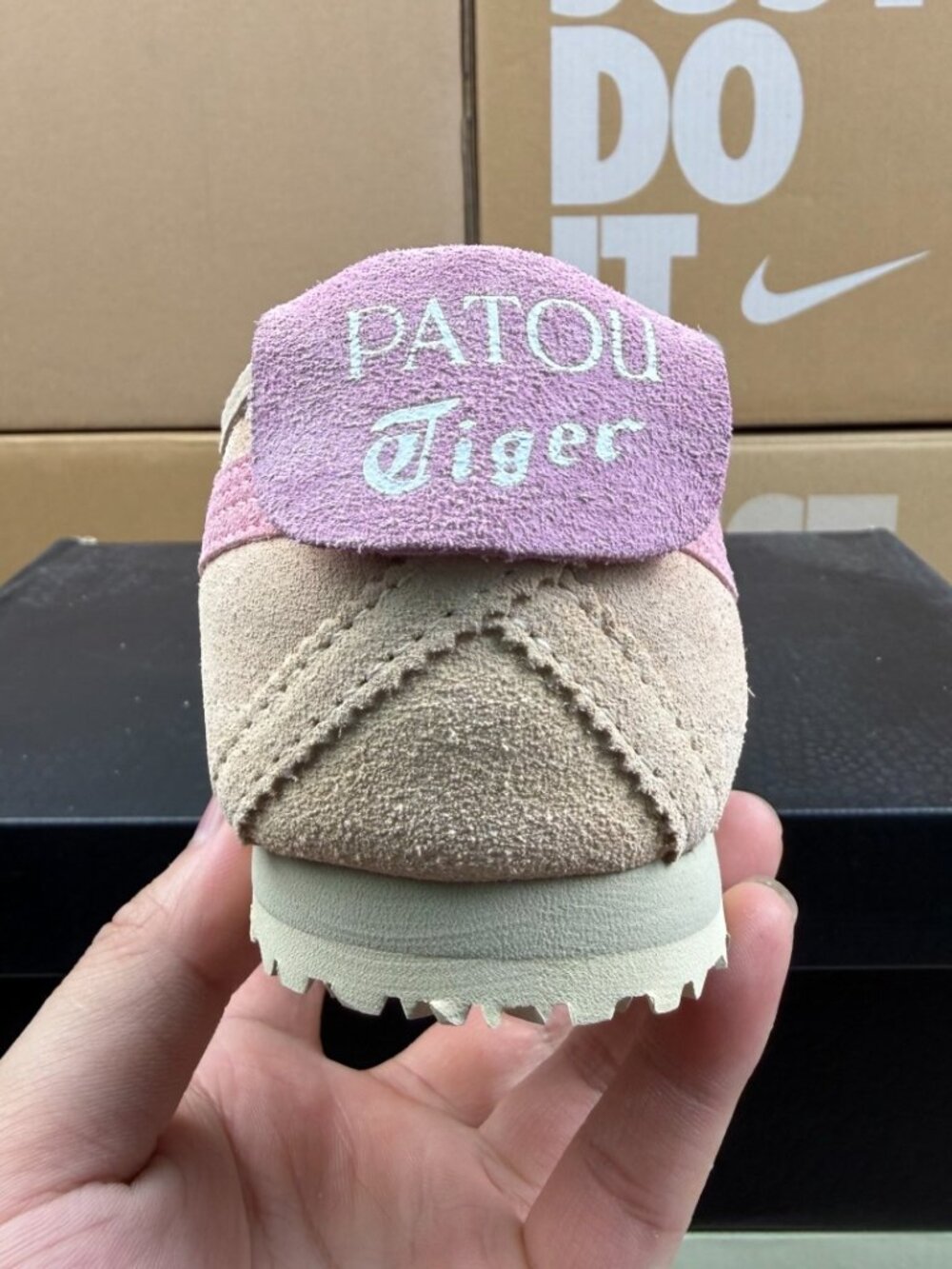 Onitsuka Tiger x Patou Mexico 66 Suede Pink Beige Women's - Picture 6 of 9